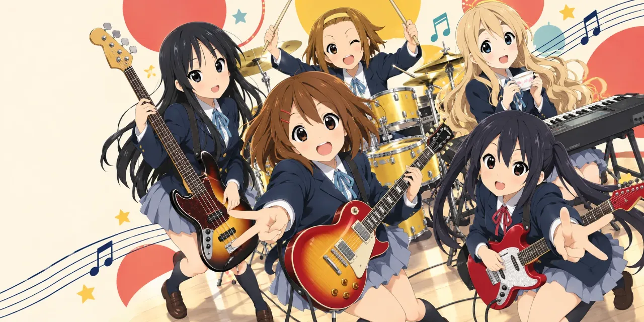 K-ON 五人乐队插画